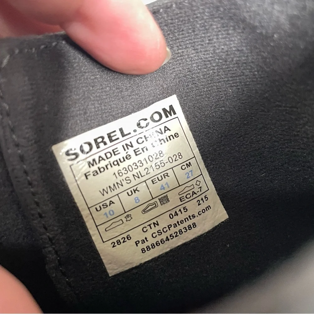 Sorel NL2155 028 Slimboot Pull On Glow Womens 10 Gray Ankle‎ Rain Boots